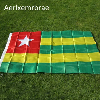 Aerlxemrbrae flag verden flyvende natioal flag hundrede procent polyester trykte Togo flag og bannere 3*5 m dekoration