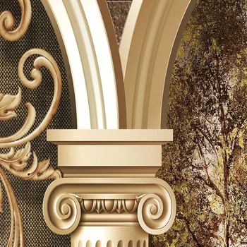 Europæisk Stil Romerske Kolonne Vægmaleri Tapet 3D Art Retro Fresco Stue, Soveværelse Luksus Home Decor Selvklæbende Tapet 3D