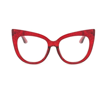 Sexy Red Cat Eye Briller Kvinder Mode Crystal Briller Rammer Kvindelige Klart Vintage Nuancer Solbriller, Briller Oculos