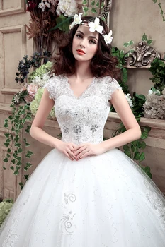 5 Stil Virkelige Billede 2020 Nye Ankommer Prinsesse Mode Bryllup Kjole Romantiske Blonder koreanske Plus Size brudekjoler vestido de noiva