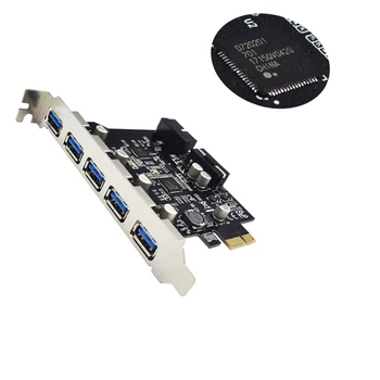 5-Port PCI-E til USB 3.0 HUB port til PCI Express-udvidelseskort-Adapter 5 Gbps Hastighed Pålidelig NEC Chipsæt Til Windows XP/ Vista/Win7/8/10