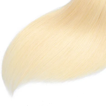 Queenlike hårprodukter 3 stykker Farve 613 Lige Hår Bundter Remy Blonde menneskehår Bundter Brazilian Hår Væve Bundter