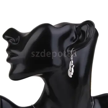 Sort Resin Figur Mannequin Model Smykker Display Rack