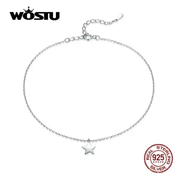 WOSTU 2019 Nye Ankel Armbånd Ægte 925 Sterling Sølv Ankler For Kvinder Mode Smykker at Gøre Kvinder Tilbehør CQT009