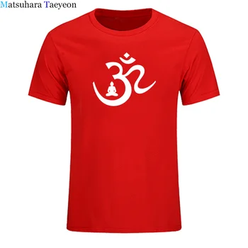 T-Shirt til Mænd OM Symbolet Buddha Meditation, Buddhisme Print Casual Short Sleeve Tee Toppe om Sommeren Mærke Tøj til Mænd