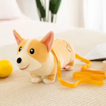 Japanske Søde Plys Legetøj Corgi Dog Dukke Skuldertaske Kreativ Pige Fødselsdag, Gave, Kawaii Toy Messenger Taske Lille Pung