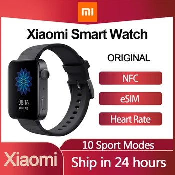 Xiaomi Se MI Smart Ur, GPS, NFC, WIFI ESIM telefonopkald Android Armbåndsur Svar Bluetooth-Fitness-pulsmåleren Tracker