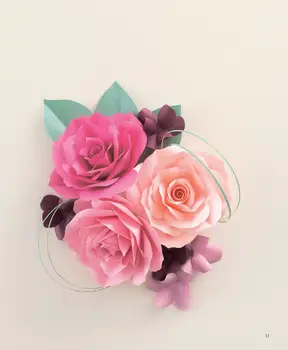 3D Blomster, Papir-cut Origami Book Rose,Nellike,Tulip Mønster DIY-Paper Craft Papir Opskæring Bog
