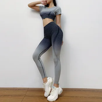 Sæt 2STK Yoga Sæt til Kvinder Bh og Leggings Sæt Sportstøj til Kvinder Fitness Tøj Athletic Yoga Sæt Fritid Træning Tøj