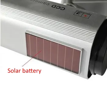 Solar Power LED CCTV Kamera Falsk Sikkerhed Kamera Udendørs Dummy Overvågning