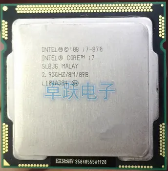 Original lntel Processor i7 870 Quad Core 2.93 GHz TDP 95W LGA 1156 8MB Cache Desktop CPU ' er, der arbejder Gratis Fragt)