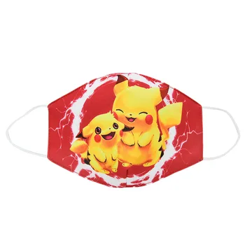 4STK Pokemon Beskyttende Pikachu Støvtæt Maske Åndbar Haze-Resistente Maske voksen børnenes Tegnefilm Trykt Bomuld Maske Gaver