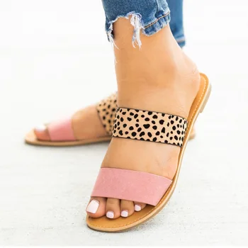Sommer sko kvinder beach sandaler 2021 mode lejligheder kvinder indendørs tøfler solid afslappet tøffel kvindelige sko plus size Klip-Klappere