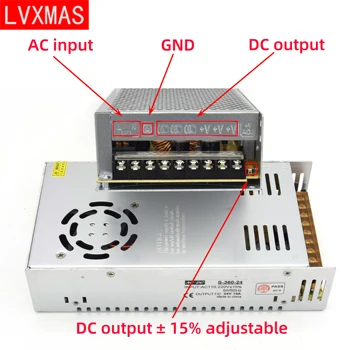 LVXMAS DC 24V Belysning Transformer Strømforsyning 24W-1500W LED-Drevet Power Adapter Til LED Lys Bar CCTV