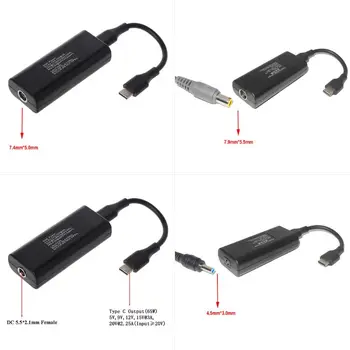45W Mini Strømforsyning DC Adapter Stik til Oplader USB Type C Converter for Lenovo Hp Asus Bærbar PC, Computer Tilbehør
