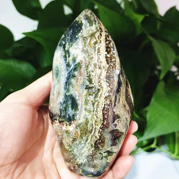 Naturlige sten over Havet jade, krystal flamme indrettet agat is mineral prøve
