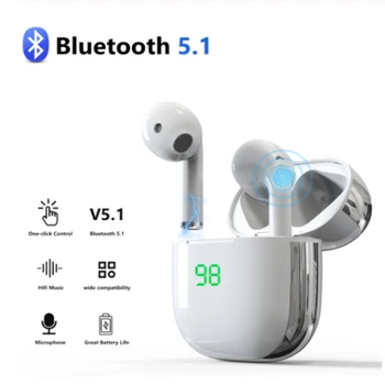 TWS Bluetooth 5.1 Hovedtelefoner, Trådløse Hovedtelefoner, 9D-Stereo-Headset Med Mic Hovedtelefoner Til iphone, Samsung Xiaomi Huawei hoved sæt