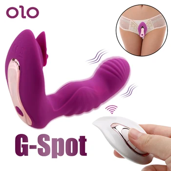OLO Mundtlig Slikning Klitoris Stimulator Sex Legetøj til Kvinder Trusser Lå På Vibrator-G-spot Massager Bærbare Dildo Vibrator