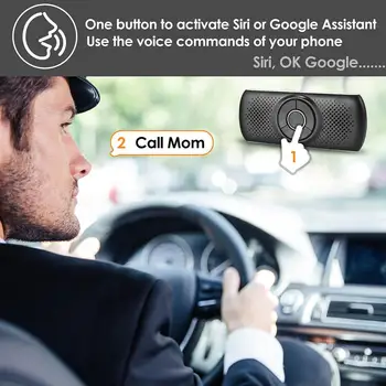 Trådløs bluetooth Car Kit-Sæt til Håndfri Højttalertelefon Multipoint solskærm Højttaler Til Phone-Smartphones, Bil Oplader, håndfrit