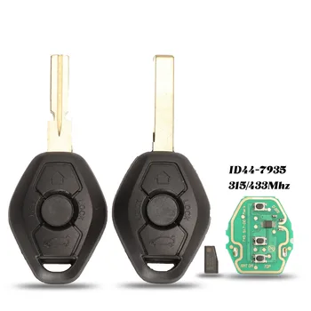 Jingyuqin 10x 433/315Mhz/ Bil Fjernbetjening Key Fob Til BMW E46 E38 3 5 7-Serie EWS System Bil for HU92 Blade Sender chip ID44