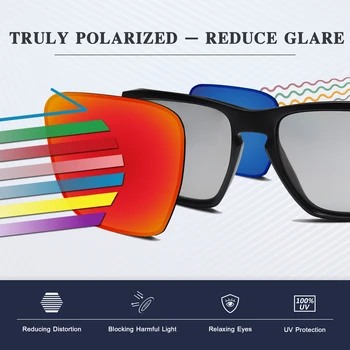 SmartVLT Udskiftning Polariserede Linser for Oakley Badman Solbriller - Blå Gradient