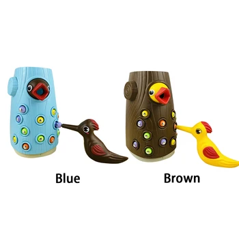 Spætte Toy Forældre, Børn Undervisningsmidler Børn Gave Sjove Liv Som Party Spil Tidlig Pædagogisk Magnetiske Fuglen At Spise Orm