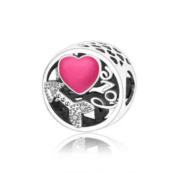 Passer Oprindelige Fine Armbånd Være Min Valentine 925 Sterling Sølv Perle DIY Smykker at Gøre 2018 Valentine Gave Berloque