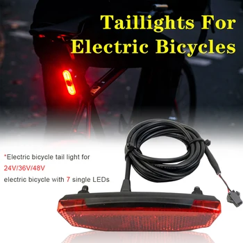 36V/48V Ebike-baglys/baglygte LED Sikkerhed Advarsel baglygte E-scooter SM/ Vandtæt Grænseflade cykel baglygte
