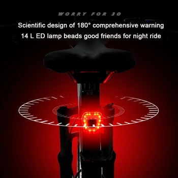 Cykel Lys USB-Opladning LED Cykel Lys Flash Hale Bageste Cykel Lys til Bjergene Cykel Sadelpind