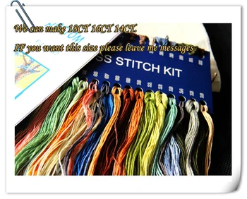 Top Kvalitet Dejlige Hot Sell Tælles Cross Stitch Kit Gamle Verden Ferie Ornamenter Lignende DMC RW-30194 jule-sok