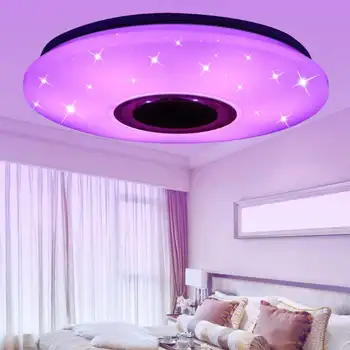 200W Moderne RGB-LED-loftsbelysning Hjem belysning APP bluetooth Musik, Lys Soveværelse Lamper Smart Loft Lampe+Fjernbetjening