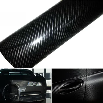 God Ultra Glossy Carbon Fiber Vinyl Bil Wrap Film Boble Gratis For Bil Mærkat Laptop Skin Telefon Dække Motorcykel Køretøj Decal