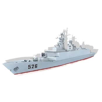 Gratis forsendelse Wengzhou 526 Guidet Missil Fregatten Elektriske Krigsskib Model Dobbelt Gear Power System Battle Skib DIY-toy gave navy