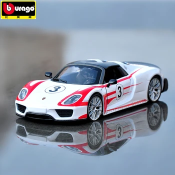 Bburago 1:24 Porsche 918 spor version Konvertible legering bil model simulering bil dekoration samling gave toy