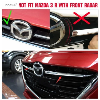 Tilbehør Til Mazda 3 AXELA Hatchback Sedan 2016 Front Gitter i Grill Dekoration Strip Støbning Dække Kit Trim