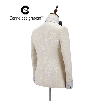 2020 Cenne Des Graoom Nye Mænd, Suit Costume To Stykker Blazer Bukser Sjal Revers Satin Wedding Party Gommens Smoking Til Jul