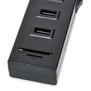 USB-Hub USB 2.0-3-Porte Understøtter SD-TF Card Reader Hub Splitter Til Bærbare PC, Notebook U Disk Card For iPhone Mobiltelefon
