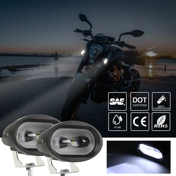 Linse 6D 20W Motorcykel LED Forlygte Bil Tåge Lys Offroad LED arbejdslampe 4x4 Lastbiler Suv Atv ' Bil Lys Belysning Eftermontering Stil