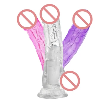 Realistisk Dildo Vibrator Til Kvinder Klitoris Stimulator Penis Roterende USB-Genoplade G Spot Vibratorer Sex Legetøj for Voksne Sex Shops