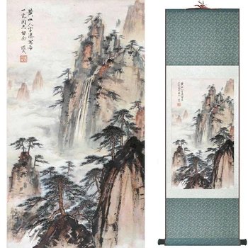 Bjerg og Flod maleri Kinesiske rul maleri landskab kunst maleri hjem dekoration billede 2018071302