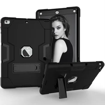 Armor Case For iPad 4 3 2 9.7 Tunge Silikone TPU + PC Hårdt Stå Drop Shock Proof + skærmbeskytter IP71