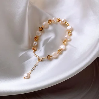Kvinder Armbånd Fresh Water Pearl Elegant Armbånd Til Kvinder Mode Smykker Tilbehør Bryllup Engagement