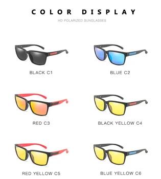 Klassiske Solbriller Mænd Kvinder Polariseret Vintage Brand Design Square solbriller Luksus Polariseret Kørsel Gafas de sol hombre