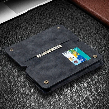 Wallet Læder taske Mat lynlås Flip Stand For Samsung Galaxy S10 S20 S10E S9 Note 20 Plus Ultra Lite Dækning af Mobil Telefon Taske