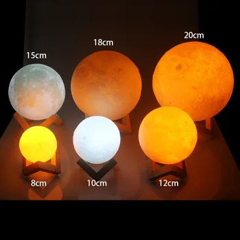 Genopladelige touch bord lampe USB-Genopladelige 3D-moonlight kreativt touch skifte LED nat lys børn gave Lampada groot