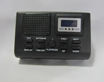 Mini-Telefon Digital Voice Recorder Telefon Logger / Telefon Stemme Overvåge Blå LCD-display Med Ur funktion