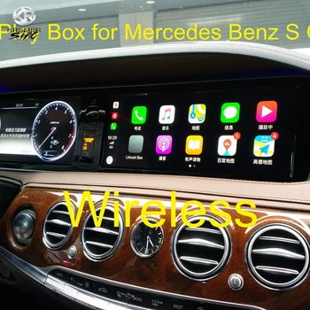 Trådløse Carplay Android Auto Eftermontering iSmart Box til Mercedes Benz S Klasse W222 NTG5.0 Airplay Mirroring Waze Spotify, Youtube