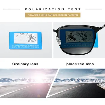 Mænd Polariserede Solbriller Alloy Square Frame Kørsel Sol Briller til Mænd, Kvinder Vintage stråler Brand Designer Goggles UV400