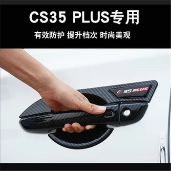 For 2018-2020 Changan CS35plus ABS Carbon fiber Dør Håndtag Skål Trim dørhåndtag Beskyttende beklædning Dække Trim Bil styling