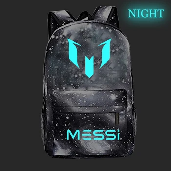 Fodboldstjernen lionel Messi 10 Lysende skoletasker Smuk Elever Drenge Piger Skole Rygsæk Mode Populære Skoletaske for Teenagere